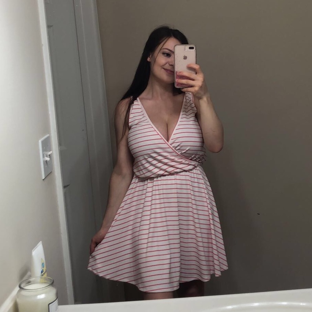Sleeveless mini fit and flare dress